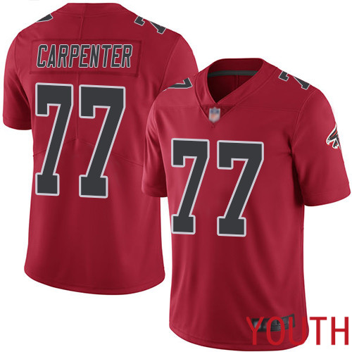 Atlanta Falcons Limited Red Youth James Carpenter Jersey NFL Football #77 Rush Vapor Untouchable->youth nfl jersey->Youth Jersey